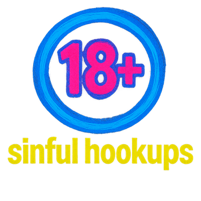 Romantic couple using SINFUL HOOKUPS on a phone